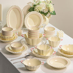 Dish Set for Home Use 2025 New Model Jingdezhen High-Value Tableware Simple Ceramic Bowls and Plates Chopsticks Housewarming Bowl Set Dish Set for Home Use 2025 New Model Jingdezhen High-Value Tableware Simple Ceramic Bowls and Plates Chopsticks Housewarming Bowl Set