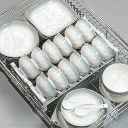 Dish Set for Home Use 2025 New Model Jingdezhen Simple Bowls and Plates High-End Tableware Housewarming Bowls Chopsticks Dishes Plates Dish Set for Home Use 2025 New Model Jingdezhen Simple Bowls and Plates High-End Tableware Housewarming Bowls Chopsticks Dishes Plates