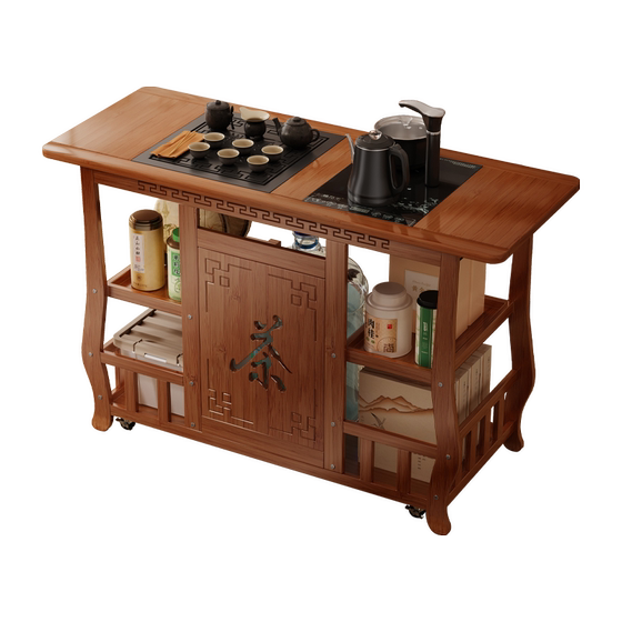 Mobile tea table household balcony tea table solid wood small tea table kung fu tea set kettle integrated with wheeled tea truck
Mobile tea table household balcony tea table solid wood small tea table kung fu tea set kettle integrated with wheeled tea truck