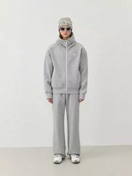 MYSAMESAME customized retro texture warm cotton blended yarn hooded sweatshirt structured line casual cardigan jacket MYSAMESAME customized retro texture warm cotton blended yarn hooded sweatshirt structured line casual cardigan jacket