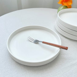Matte White Ceramic Flat Plate ins Simple Japanese-Style Cake Dessert Plate Western-Style Plate Breakfast Plate Fruit Salad Plate Matte White Ceramic Flat Plate ins Simple Japanese-Style Cake Dessert Plate Western-Style Plate Breakfast Plate Fruit Salad Plate