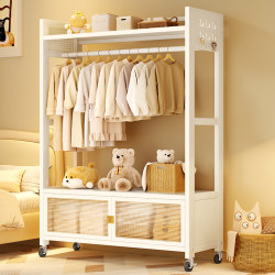 Open-Style Clothes Rack Bedroom Storage Cabinet Easy-To-Assemble Floor-Standing Storage Rack Coat Rack Shelf Rental Room Wardrobe Open-Style Clothes Rack Bedroom Storage Cabinet Easy-To-Assemble Floor-Standing Storage Rack Coat Rack Shelf Rental Room Wardrobe