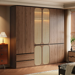 Medieval Style Home Bedroom Small Apartment Solid Wood Wardrobe Modern Simple Segmented Hidden Handle Storage Cabinet Medieval Style Home Bedroom Small Apartment Solid Wood Wardrobe Modern Simple Segmented Hidden Handle Storage Cabinet