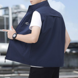 Loose grandpa spring middle-aged and elderly dad wearing vest Loose grandpa spring middle-aged and elderly dad wearing vest
