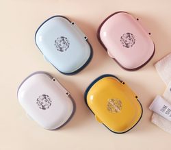 Nordic Soap Dish with Drainage, Creative and Cute with Lid, Double-Layer Soap Box for Home Use, Portable Travel Soap Holder Nordic Soap Dish with Drainage, Creative and Cute with Lid, Double-Layer Soap Box for Home Use, Portable Travel Soap Holder