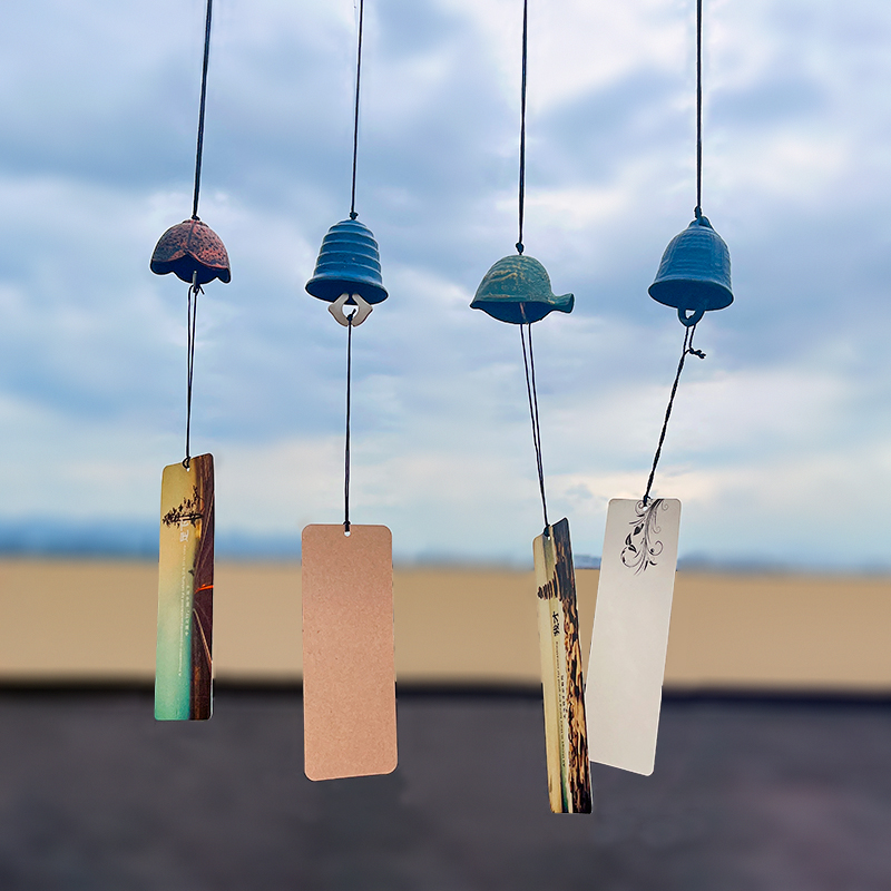 日本のレトロな風鈴 - 鋳鉄製ハンギングベル