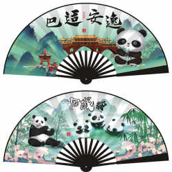 10-inch new model Dream Back to Chengdu Panda Ink Painting Silk Fan Popular model for student scenic spots Folding Fan Advertising Fan Tourism 10-inch new model Dream Back to Chengdu Panda Ink Painting Silk Fan Popular model for student scenic spots Folding Fan Advertising Fan Tourism