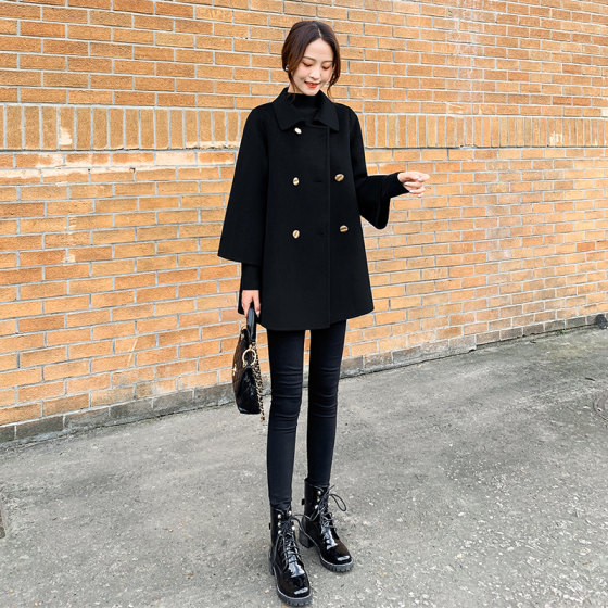 Double-sided cashmere woolen coat for women mid-length 2025 new autumn and winter black high-end small woolen coat
Double-sided cashmere woolen coat for women mid-length 2025 new autumn and winter black high-end small woolen coat
