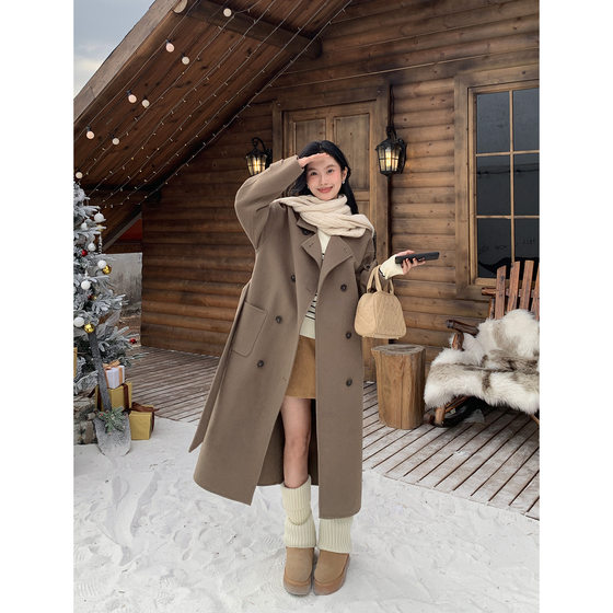 MULVAN Wool Double-sided Woolen Coat for Women in Winter Korean High-end Style Loose Mid-length Woolen Coat
MULVAN Wool Double-sided Woolen Coat for Women in Winter Korean High-end Style Loose Mid-length Woolen Coat