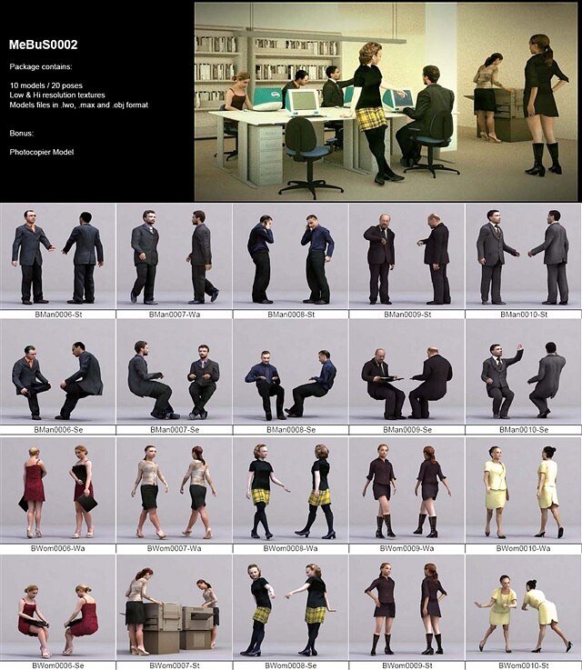 sc060-设计师收藏/3dmax人物模型/3d模型库/带材质贴图/设计素材