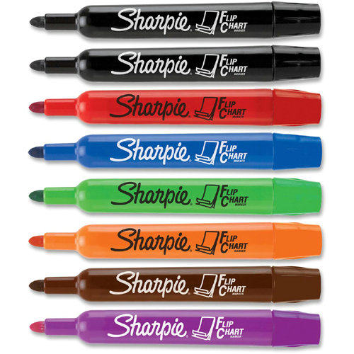 SHARPIE FLIP CHART MARKERS BULLET TIP 미국산 8색 화이트보드 마커 -