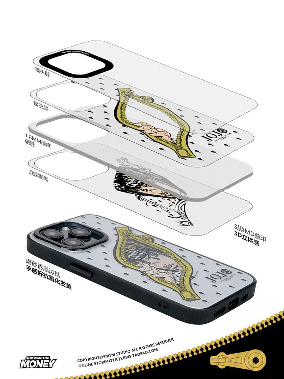 Anime JOJO Bizarre SMTM 15, 14, 13, 12, 11 iPhone Case