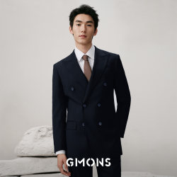Guillomont Double-Breasted Suit Men's Suit Blue High-End Business Formal Wear Wedding Groom's Suit Jacket Guillomont Double-Breasted Suit Men's Suit Blue High-End Business Formal Wear Wedding Groom's Suit Jacket