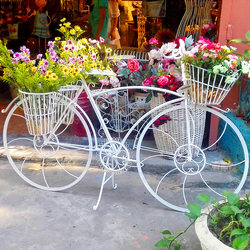 European-Style Creative Ornaments, Furniture, Shopping Mall Store Window Decoration Props, Pastoral Iron Art Bicycle Flower Stand European-Style Creative Ornaments, Furniture, Shopping Mall Store Window Decoration Props, Pastoral Iron Art Bicycle Flower Stand