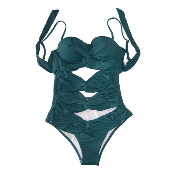 Sexy hollow one-piece women's swimsuit with double shoulder straps, steel support, seaside slim big brand export swimsuit
Sexy hollow one-piece women's swimsuit with double shoulder straps, steel support, seaside slim big brand export swimsuit
