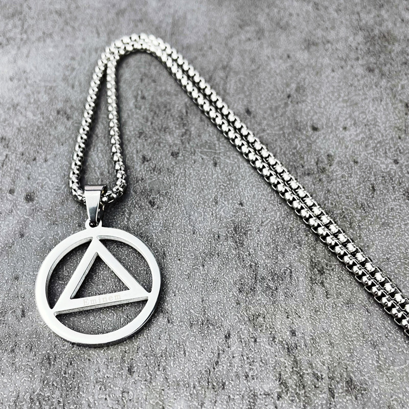 Eminem Anti-E AM Triangle Round Pendant | Original Design | Hip 