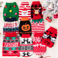 Pet dog clothes, autumn and winter cat clothes, corgis, cat and puppy clothes, Christmas knitted clothes Pet dog clothes, autumn and winter cat clothes, corgis, cat and puppy clothes, Christmas knitted clothes