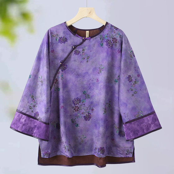 Xingyuan Lakeside Chinese retro shirt spring and autumn large cuffs slanted loose shirt young women
Xingyuan Lakeside Chinese retro shirt spring and autumn large cuffs slanted loose shirt young women
