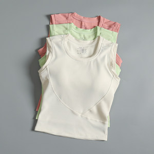 Sport sleeveless vest for women in summer running training quick-drying bra shock-proof gathering yoga fitness breast pad top 
Sport sleeveless vest for women in summer running training quick-drying bra shock-proof gathering yoga fitness breast pad top