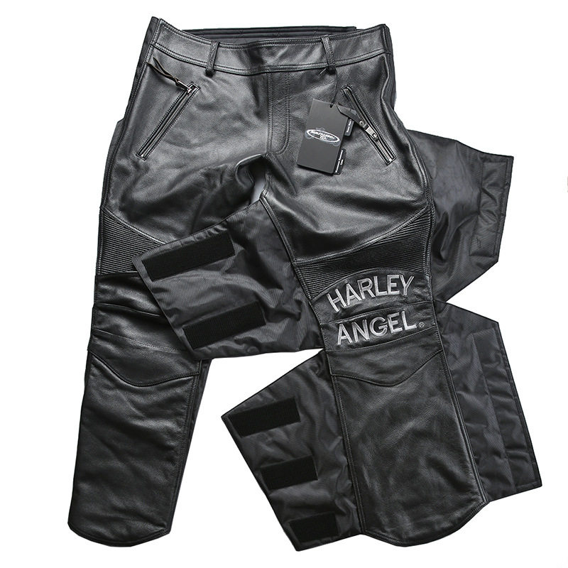 Harley Angel Men's Genuine Leather Winter Pants