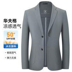 Woodpecker Men's Business Casual Suit Summer Ultra-Thin New Style Non-Iron Ice Silk Sunscreen Single Suit Jacket Dad's Wear Woodpecker Men's Business Casual Suit Summer Ultra-Thin New Style Non-Iron Ice Silk Sunscreen Single Suit Jacket Dad's Wear