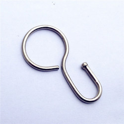 Metal Rod Wire Rope Hook Shower Curtain with Integrated Hook, Bright Nickel Curtain Track Modification Circle Hanging Ring Metal Rod Wire Rope Hook Shower Curtain with Integrated Hook, Bright Nickel Curtain Track Modification Circle Hanging Ring
