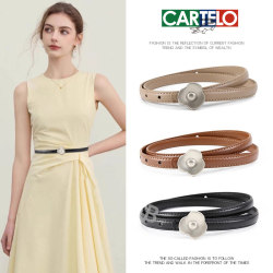 Cardile's New Women's Floral Belt Is a Versatile Accessory That Can Be Paired with Dresses, Featuring a Thin Belt Design for Jeans Cardile's New Women's Floral Belt Is a Versatile Accessory That Can Be Paired with Dresses, Featuring a Thin Belt Design for Jeans