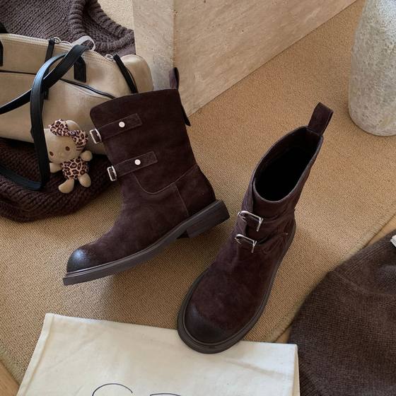 Frosted cowhide color retro fashion boots women's boots 2025 new British style sleeve thick heel mid-tube boots women's short boots
Frosted cowhide color retro fashion boots women's boots 2025 new British style sleeve thick heel mid-tube boots women's short boots