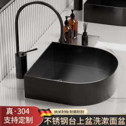 Light Luxury Black Stainless Steel Countertop Basin Art Basin Hotel Bathroom Wash Basin Wash Single Basin Golden Wash Basin Light Luxury Black Stainless Steel Countertop Basin Art Basin Hotel Bathroom Wash Basin Wash Single Basin Golden Wash Basin