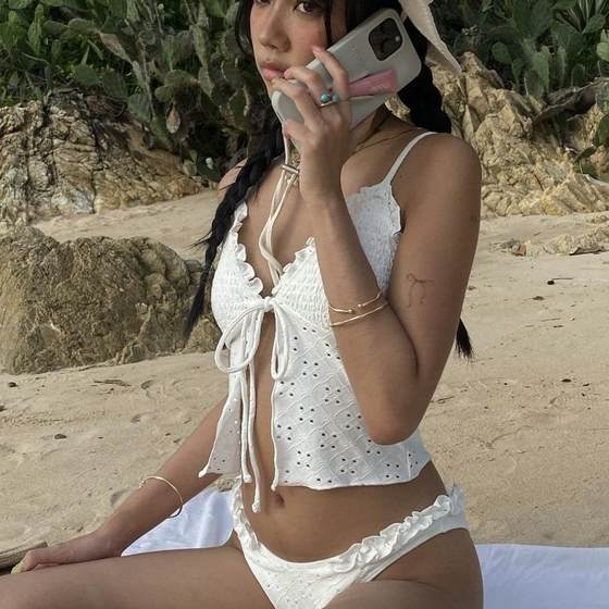 Swimsuit Female Hollow Bandages Gathering Breasts Slimming Split Triangle Bikini Pure Voice Beach Hot Spring
Swimsuit Female Hollow Bandages Gathering Breasts Slimming Split Triangle Bikini Pure Voice Beach Hot Spring