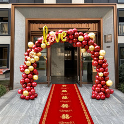 Balloon Arch Set Wedding Stand Decoration Wedding Scene Setup Doorway Balloons Outdoor Aisle Wedding Rural Balloon Arch Set Wedding Stand Decoration Wedding Scene Setup Doorway Balloons Outdoor Aisle Wedding Rural