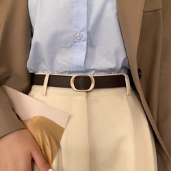 Korean Retro Metal Buckle Belt for Women ins Jeans No-Hole Belt Student Versatile Simple Belt Internet Celebrity Trend Korean Retro Metal Buckle Belt for Women ins Jeans No-Hole Belt Student Versatile Simple Belt Internet Celebrity Trend