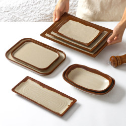 Melamine plate tableware set commercial long plate rice roll plate restaurant hot pot restaurant side dish plate barbecue plate imitation porcelain dinner plate Melamine plate tableware set commercial long plate rice roll plate restaurant hot pot restaurant side dish plate barbecue plate imitation porcelain dinner plate