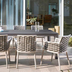 High-End Outdoor Leisure Tables and Chairs, Courtyard Open-Air Garden Villa Woven Chairs, Waterproof and Sun-Proof Outdoor Slate Dining Tables and Chairs High-End Outdoor Leisure Tables and Chairs, Courtyard Open-Air Garden Villa Woven Chairs, Waterproof and Sun-Proof Outdoor Slate Dining Tables and Chairs