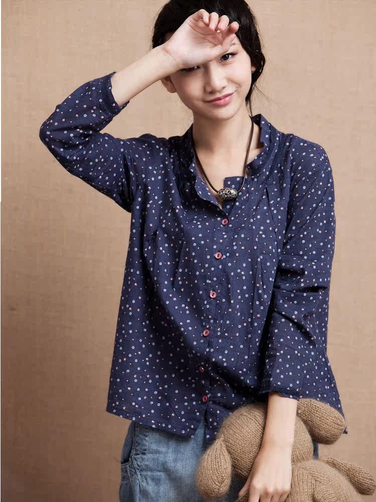 斯琴风格女装无色无味原墅南国衣人长袖纯棉宽松休闲衬衫专柜正品 5