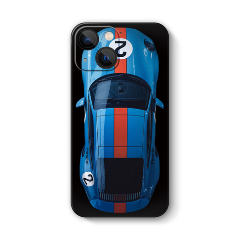 Blue — Porsche Motorsport Car Illustration New 15, 14, 13, 12 iPhone Case
