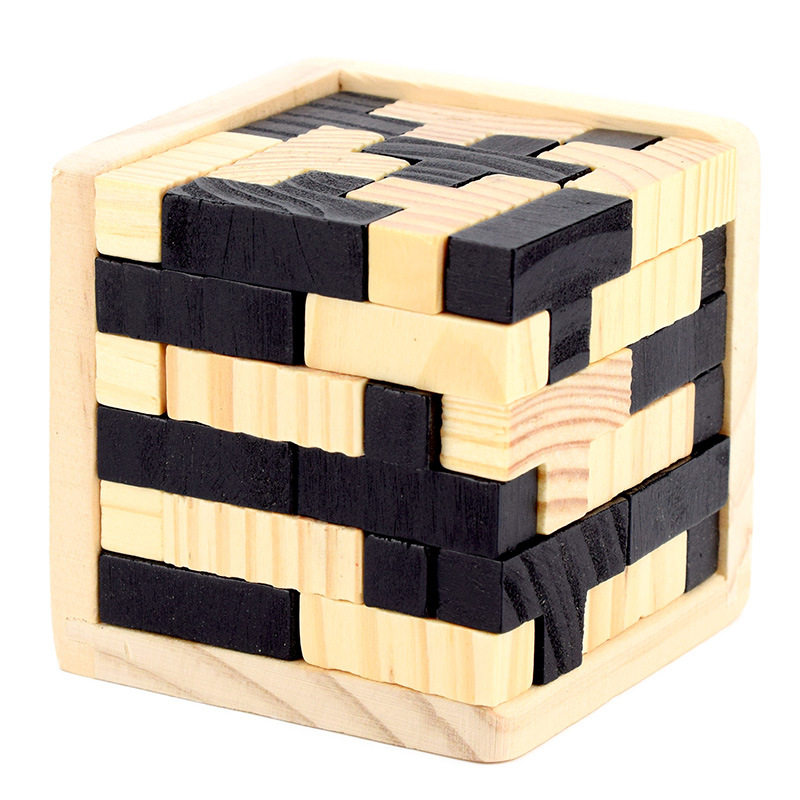 Gioco di Puzzle in Legno Cubo Magico Kongming Lock Rompicapo