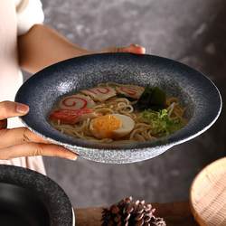 Japanese-Style Creative Deep Plate, Household Dish Plate, Round Fruit Plate, Salad Plate, Dinner Plate, Breakfast Plate, Western-Style Tableware Japanese-Style Creative Deep Plate, Household Dish Plate, Round Fruit Plate, Salad Plate, Dinner Plate, Breakfast Plate, Western-Style Tableware