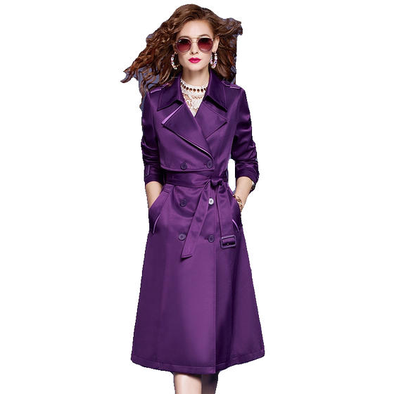 Fei Mengyi purple windbreaker jacket for women mid-length autumn suit Linked British style waist-closed double-breasted temperament coat
Fei Mengyi purple windbreaker jacket for women mid-length autumn suit Linked British style waist-closed double-breasted temperament coat