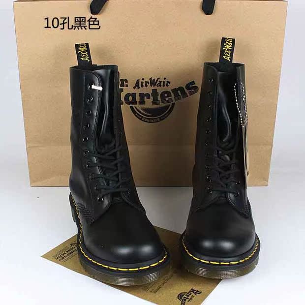 香港代购dr.martens1490真皮马丁靴秋冬黑色中筒靴女鞋男鞋机车靴