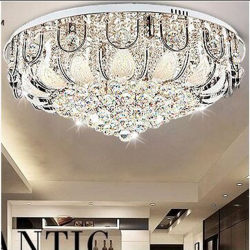 European-Style Round Living Room Lamp, Modern Simple Crystal Lamp, Led Bedroom Lamp, Ceiling Lamp, Restaurant Lamp, Elegant Home Lighting European-Style Round Living Room Lamp, Modern Simple Crystal Lamp, Led Bedroom Lamp, Ceiling Lamp, Restaurant Lamp, Elegant Home Lighting