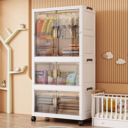 Installation-Free Baby Wardrobe, Infant Storage Cabinet, Thickened Household Children's Clothing Storage Cabinet, Foldable Simple Small Wardrobe Installation-Free Baby Wardrobe, Infant Storage Cabinet, Thickened Household Children's Clothing Storage Cabinet, Foldable Simple Small Wardrobe