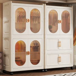 Baby Installation-Free Storage Cabinet Foldable Baby Wardrobe Household Children's Wardrobe Toys Snacks Multi-Layer Storage Cabinet Baby Installation-Free Storage Cabinet Foldable Baby Wardrobe Household Children's Wardrobe Toys Snacks Multi-Layer Storage Cabinet