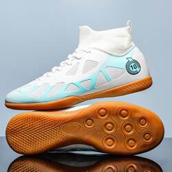 2025 New High-Top Soccer Shoes for Men, Women, Children, and Students, Training Shoes for Indoor Cement Floors, Flat-Soled Rubber Sole Competition Shoes 2025 New High-Top Soccer Shoes for Men, Women, Children, and Students, Training Shoes for Indoor Cement Floors, Flat-Soled Rubber Sole Competition Shoes