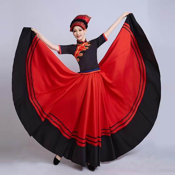 New Yi costumes for women Ajieru Li Meijing Yi dance costumes big skirt for women ethnic chorus dance performance costumes
New Yi costumes for women Ajieru Li Meijing Yi dance costumes big skirt for women ethnic chorus dance performance costumes