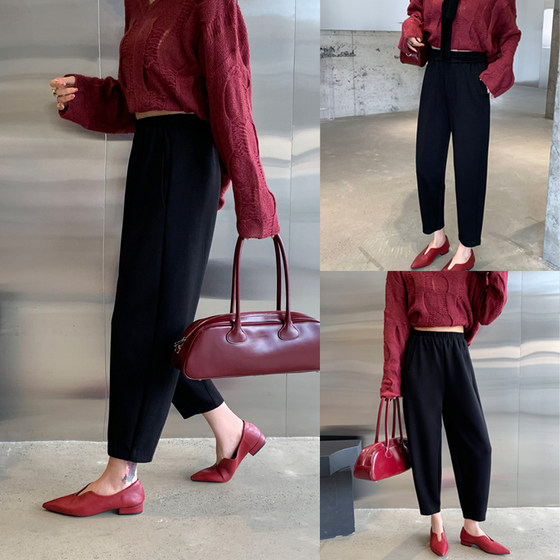 Tongtongjia~New early autumn nine-point small-foot radish pants for women loose and slimming air cotton harem pants nv88025
Tongtongjia~New early autumn nine-point small-foot radish pants for women loose and slimming air cotton harem pants nv88025