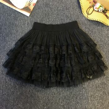 Ultra -short autumn solid color inner mesh skirt
 Ultra -short autumn solid color inner mesh skirt