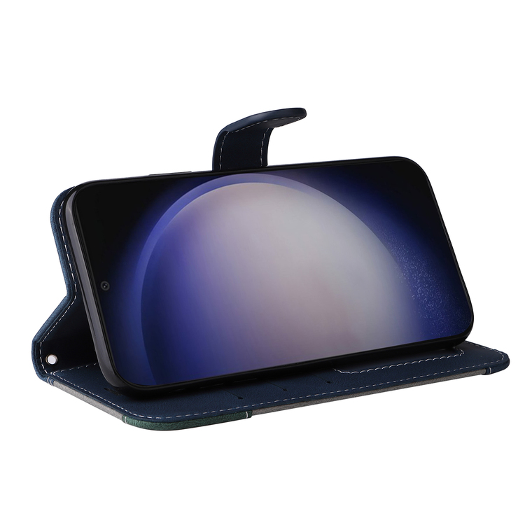 Synthetic Leather Wallets Folio Flip Card Holder Two Tone S24, S24 Plus, S24 Ultra, S23, S23 Plus, S23 Ultra, S22, S22 Plus