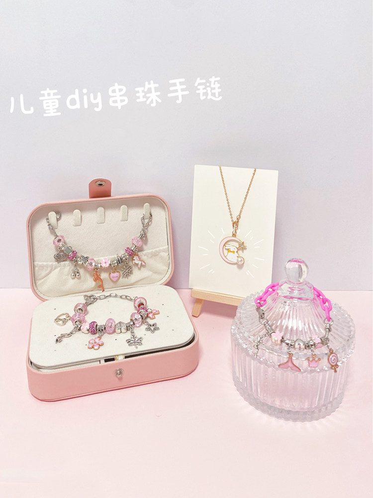 Braccialetto Rosa Con Perle E Cuore Unicorno Per Ragazze – Regolabile, Senza Nichel, Regalo Natale/compleanno