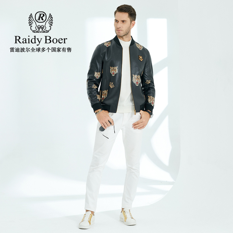 Raidy Boer イエローレザーボンバージャケット レザー　シープスキン高級 Raidy Boer イエローレザーボンバージャケット レザー シープスキン